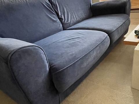 Canap� bleu en tissu 80 Tours (37)