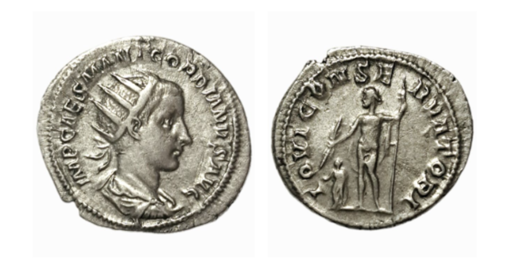 Romain antique Pi&egrave;ce historique de l'empereur Volusian 