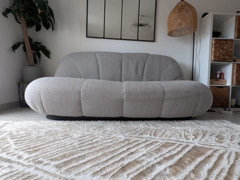 Canap gris forme arrondi marque habitat 400 Marseille 11 (13)