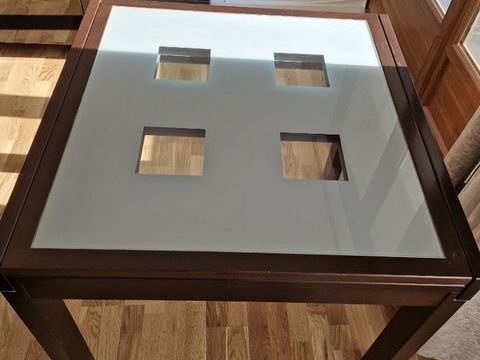 Table � manger verre + bois ? 200� ? 200 Osny (95)