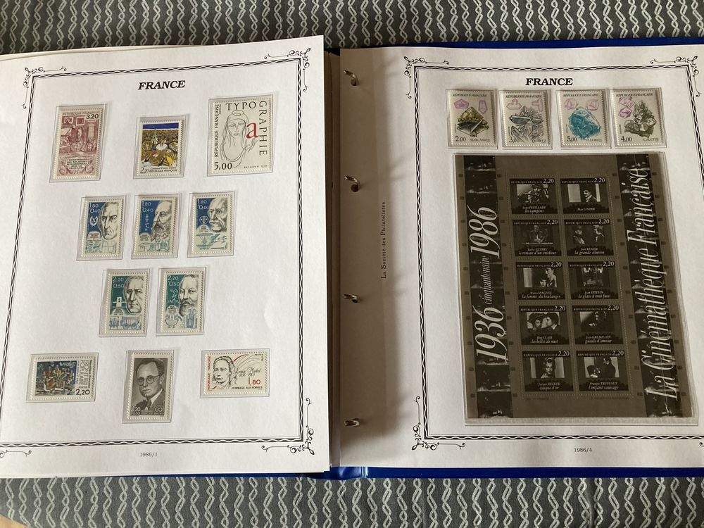collection timbres neufs 1978 &agrave;1986 