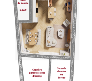  Appartement � vendre 3 pi�ces 71 m�