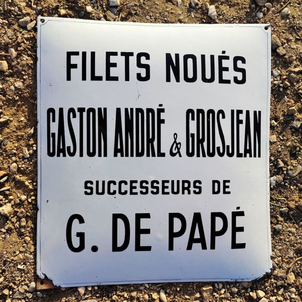 plaque emaillee bombee filets noues Bricolage