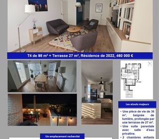  Appartement � vendre 4 pi�ces 98 m�