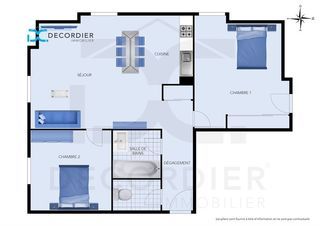  Appartement � vendre 3 pi�ces 54 m�