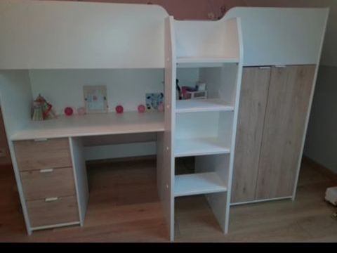 Lit mezzanine combin Paulin avec bureau, placard 300 Chartres (28)