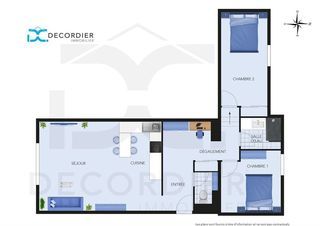  Appartement � vendre 3 pi�ces 65 m�