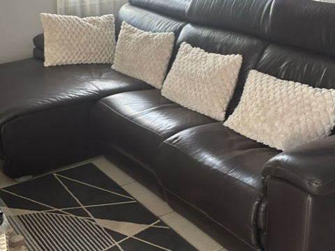 Canap� d'angle cuir chocolat 490 Villenave-d'Ornon (33)