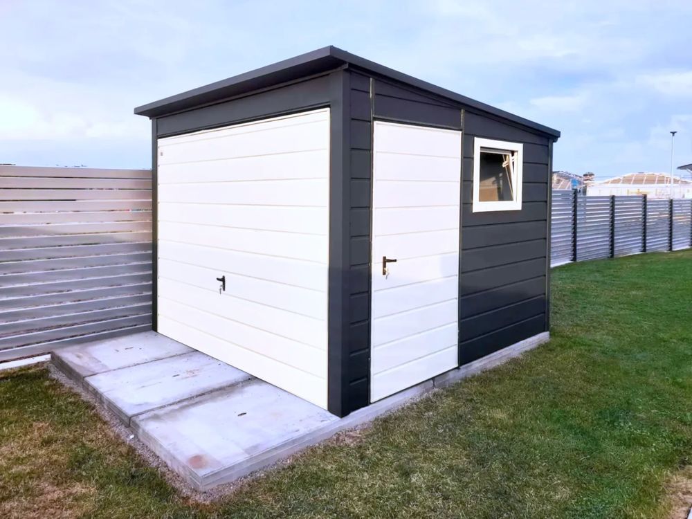Abri de jardin 3&times;3 m Monopente Graphite Jardin