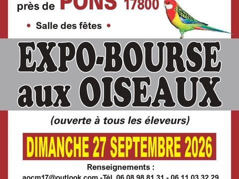 Bourse aux oiseaux le 27 septembre 2026 2 17800 Saint-léger