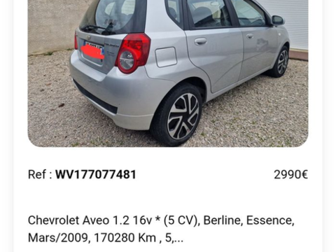 Chevrolet Aveo 1.2 16v 0 occasion Chatuzange-le-Goubet 26300