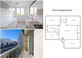  Appartement � vendre 3/4 pi�ces 61 m�