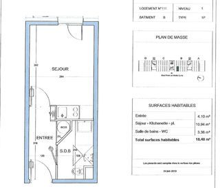  Chambre � vendre 1 pi�ce 18 m�