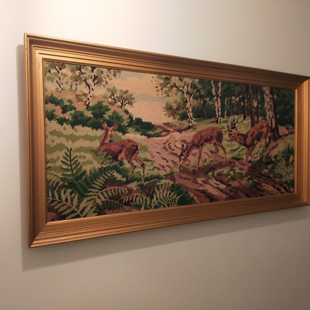 Tableau canevas Biches Décoration