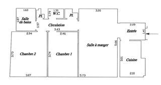  Appartement � vendre 3 pi�ces 56 m�
