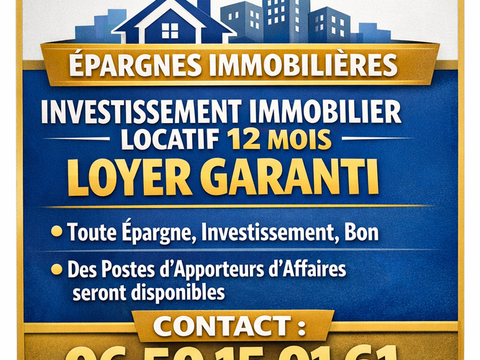   Courtier en assurances propose investissement immobiliers Appartement - 3 pi�ce(s) - 40 m�