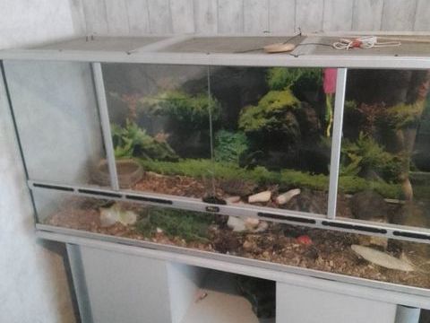 terrarium lg 1.30m h 65 l 45 en bon etat plus meuble 200 62260 Auchel