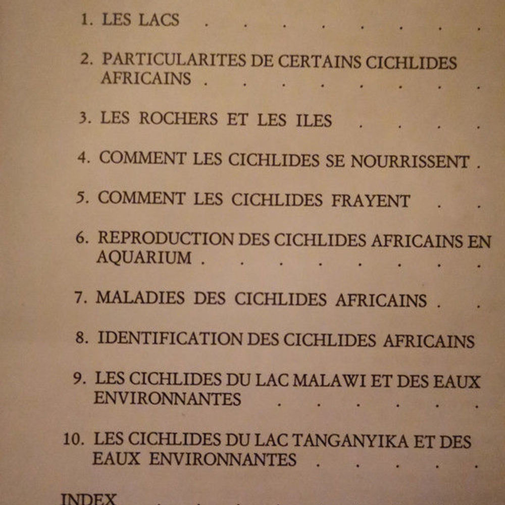 Cichlid&eacute;s Africains des lacs Malawi et tanganyika Livres et BD