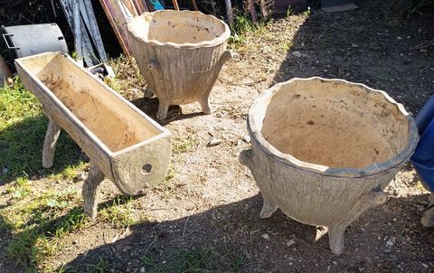 jarre jardiniere faux bois rocaille art  nouveau 1700 Saint-Jean-de-Fos (34)