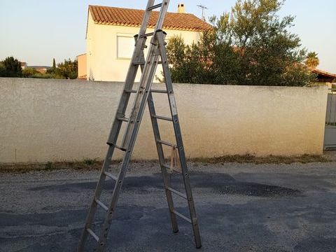 Echelle transformable 3 plans 7 echelons aluminium 5.3m 190 Saint-Jean-de-Fos (34)