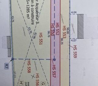 Terrain � vendre 1288 m�