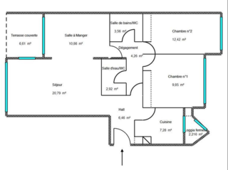  Appartement � vendre 3/4 pi�ces 78 m�