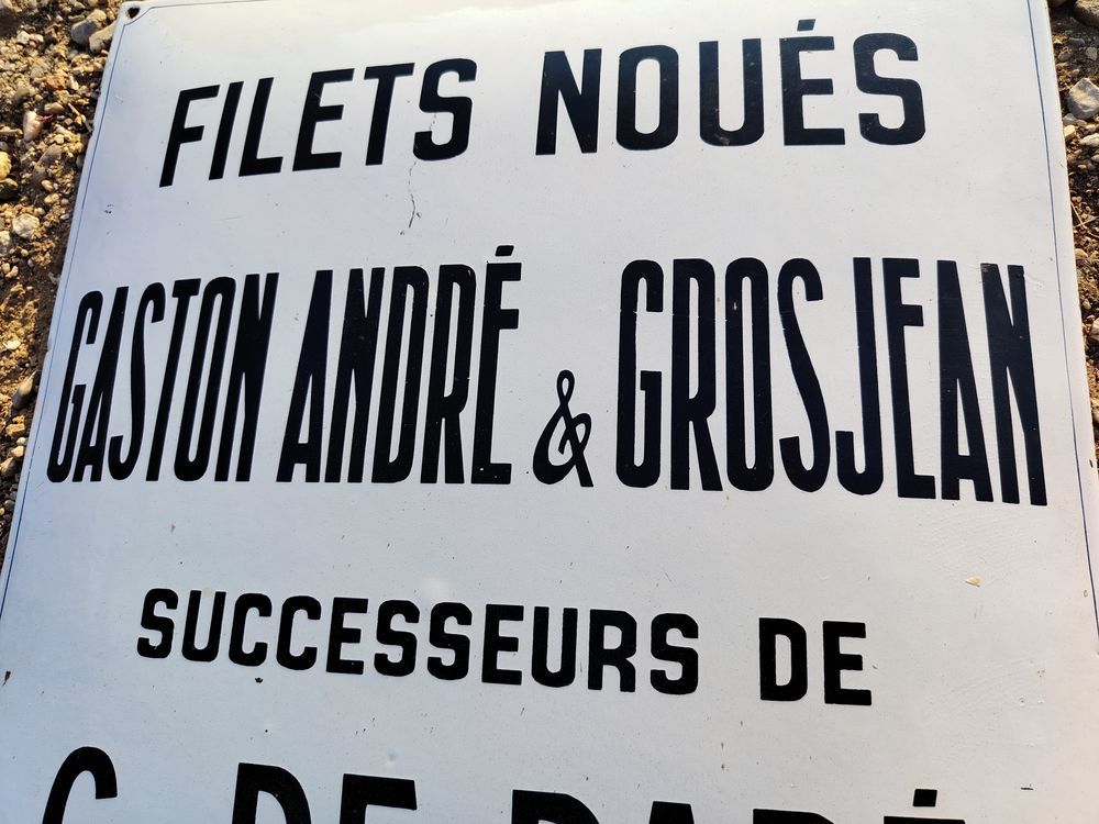 plaque emaillee bombee filets noues Bricolage