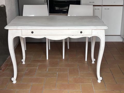 Très belle table vintage en bois - Shabby chic blanc 50 Antibes (06)