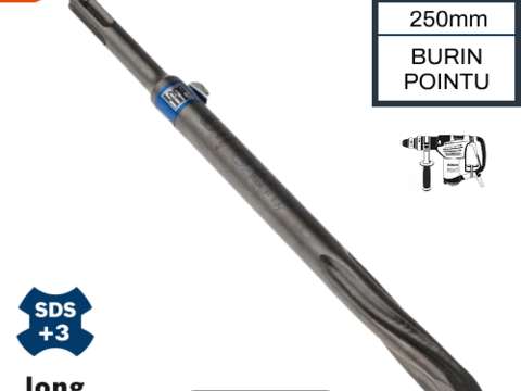 Burin pointu BOSCH Pro SDS-plus-3 Long Life 250mm 10 26290 Les granges-gontardes
