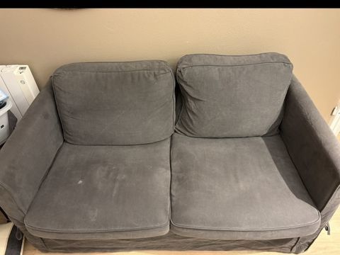 Canap� 2 places tissu gris 90 Moissy-Cramayel (77)