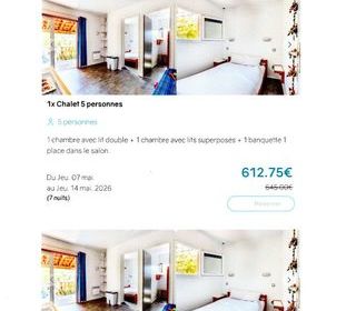 Location  Chalet - Bungalow 