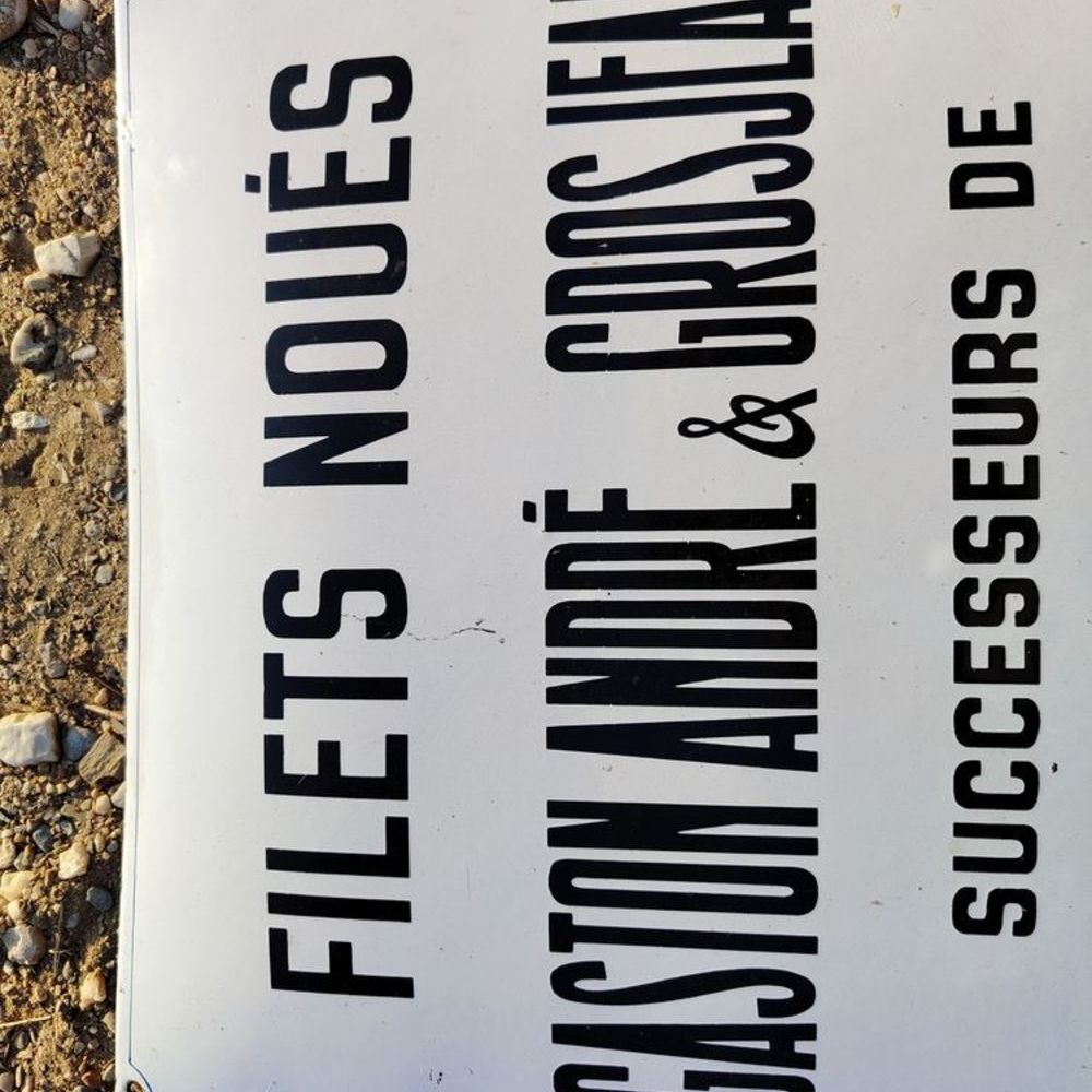 plaque emaillee bombee filets noues Bricolage