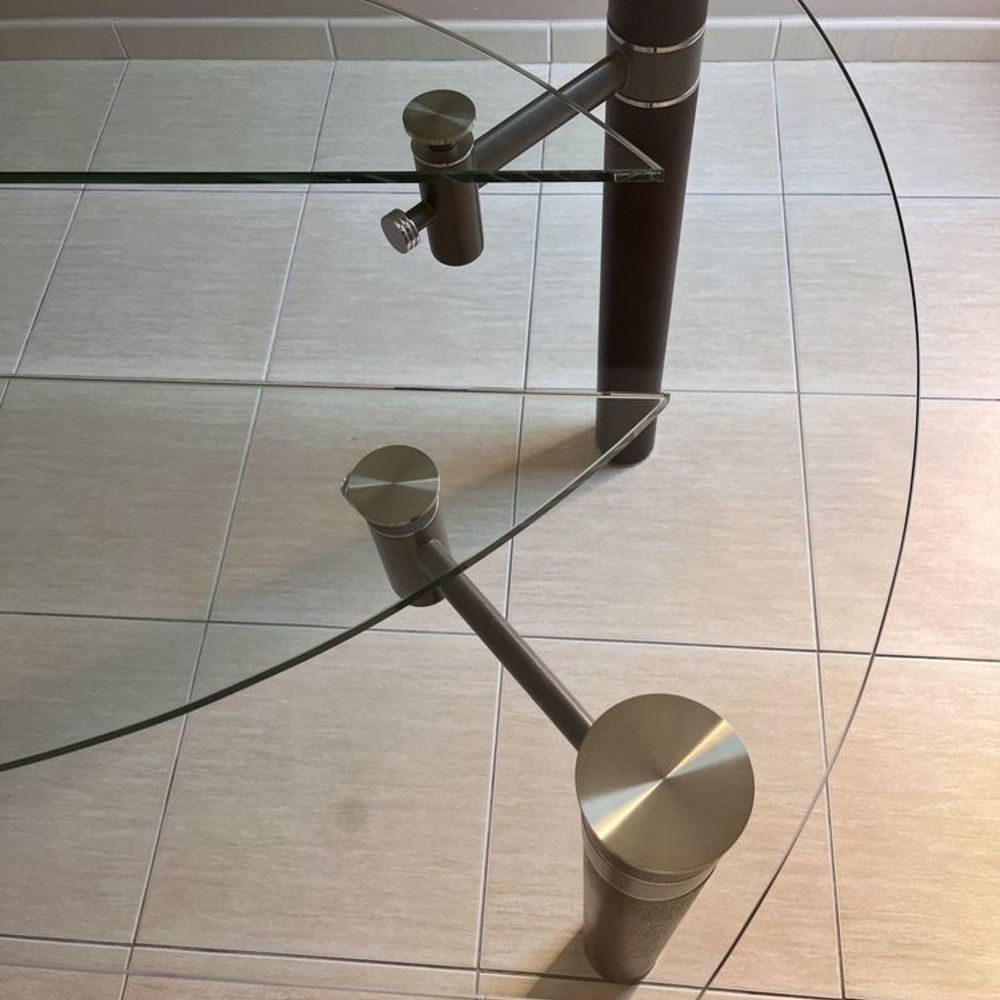 Table en verre Ronde ou rectangulaire selon besoin TBE Meubles