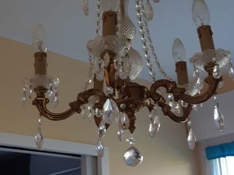 LUSTRE A PAMPILLES 5 BRANCHES 200 Plomelin (29)