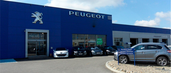 PEUGEOT MACARD 47, concessionnaire 47