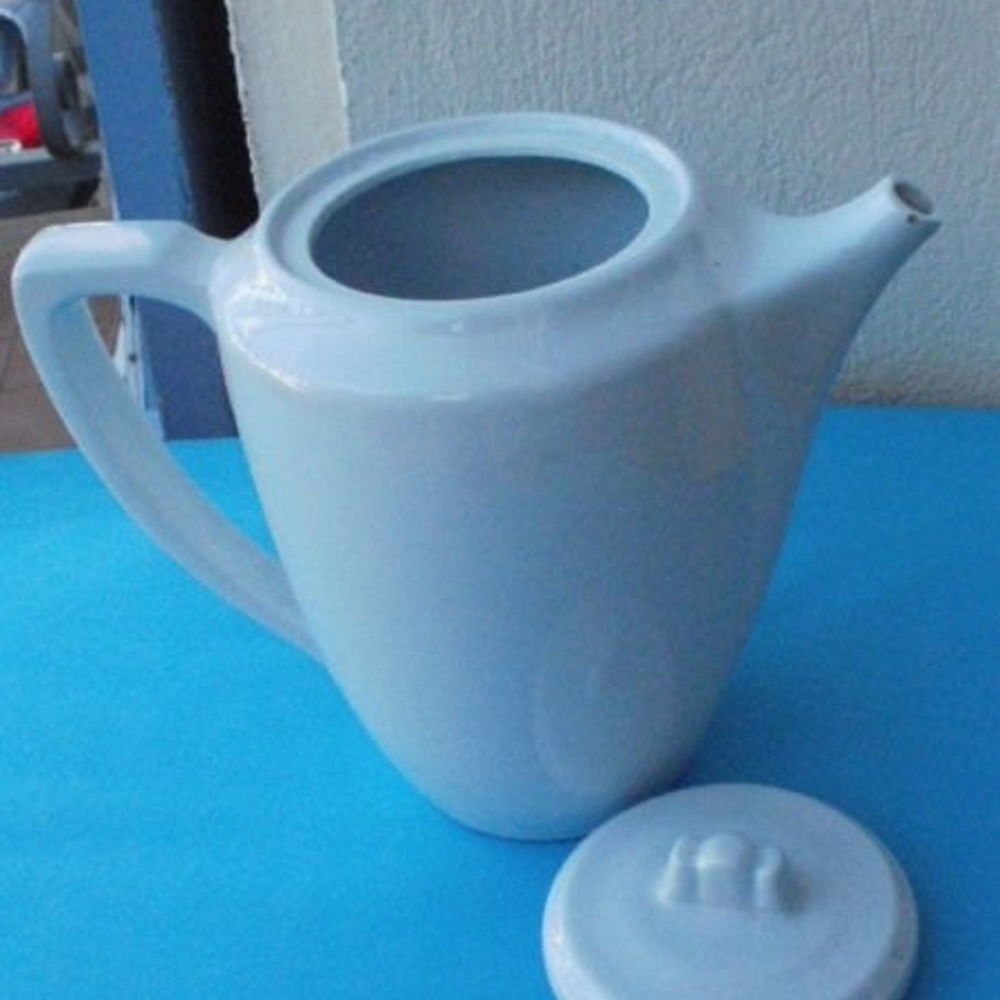Ancien Service &agrave; caf&eacute; DIGOIN SARREGUEMINES Bleu clair Cuisine
