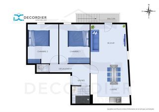  Appartement � vendre 3 pi�ces 53 m�