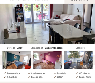  Appartement � vendre 3 pi�ces 73 m�