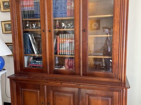 Bibliothque vitre en bois massif  450 Carpentras (84)