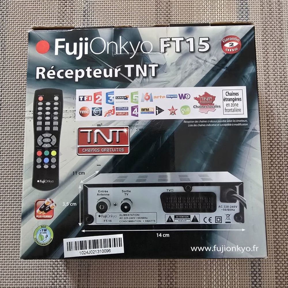 R&eacute;cepteur d&eacute;codeur TNT complet FUJIONKYO, FT-15 Neuf Photos/Video/TV
