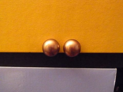 Boucles D'oreilles � Clipper Demi Boule Marron et Argent�   2 Paris 15 (75)