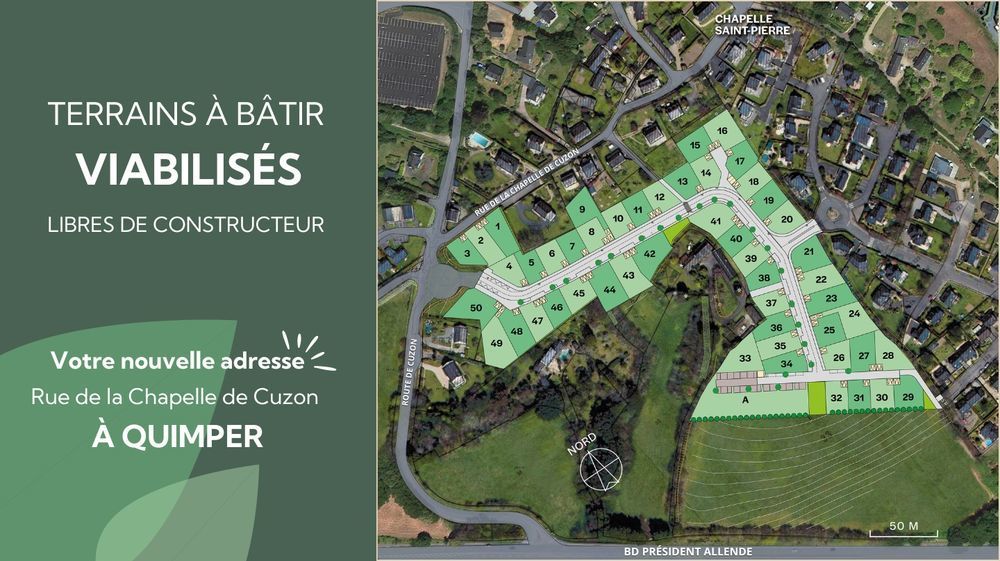 Terrains  batir   Quimper (29000)