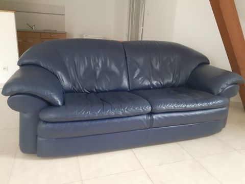 CANAPE BLEU EN CUIR 250 Obernai (67)