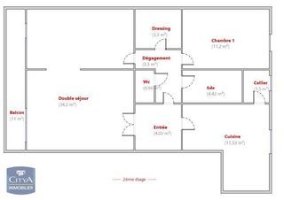  Appartement � vendre 3 pi�ces 74 m�