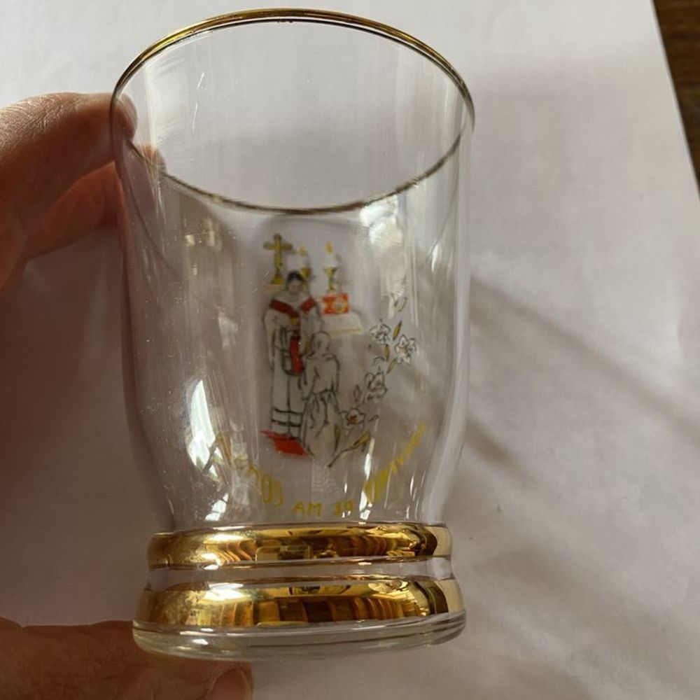 Verre souvenir 1ere communion Décoration