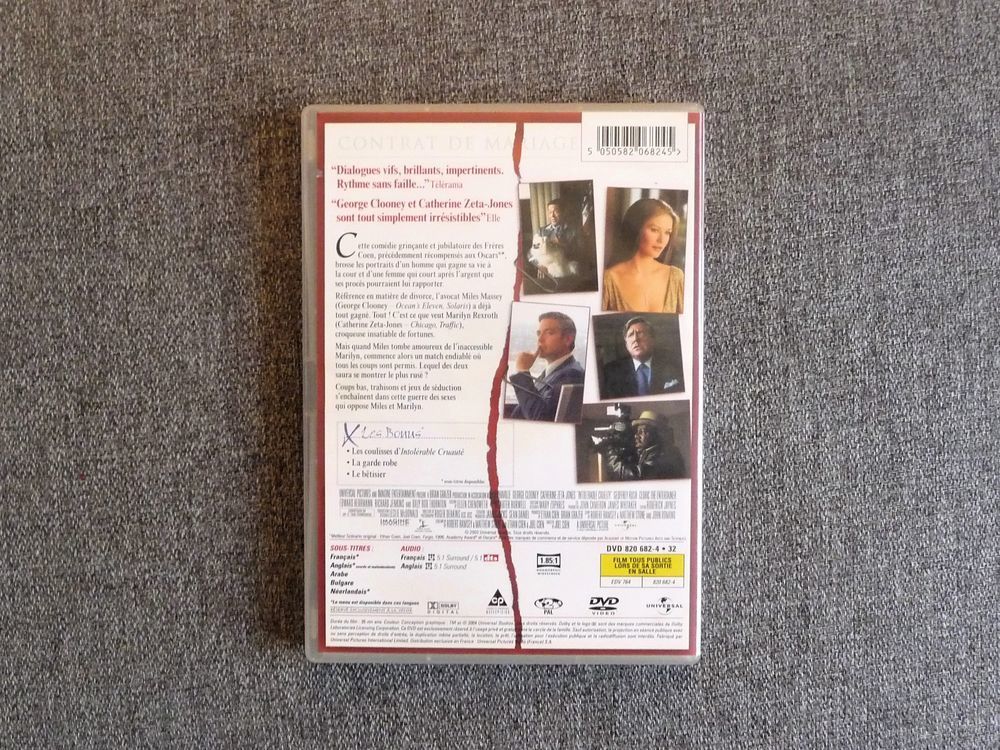 Intol&eacute;rable Cruaut&eacute;- Ethan Coen- Universal Pictures France DVD et blu-ray