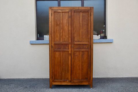Armoire parisienne ancienne en bois  vintage shabby chic 720 Wintzenheim (68)