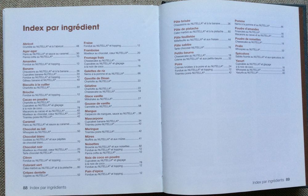 Livre de recettes Nutella - 50 best (Hachette) Livres et BD
