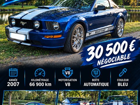 Ford Mustang Fastback V8 5.0 BVA10 GT 2007 occasion Vendin-l&egrave;s-B&eacute;thune 62232