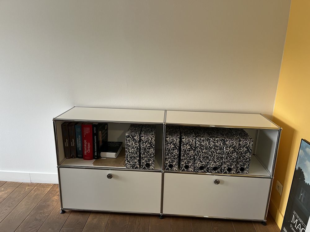 Vends console de bureau Sideboard USM 2 &eacute;tages Meubles